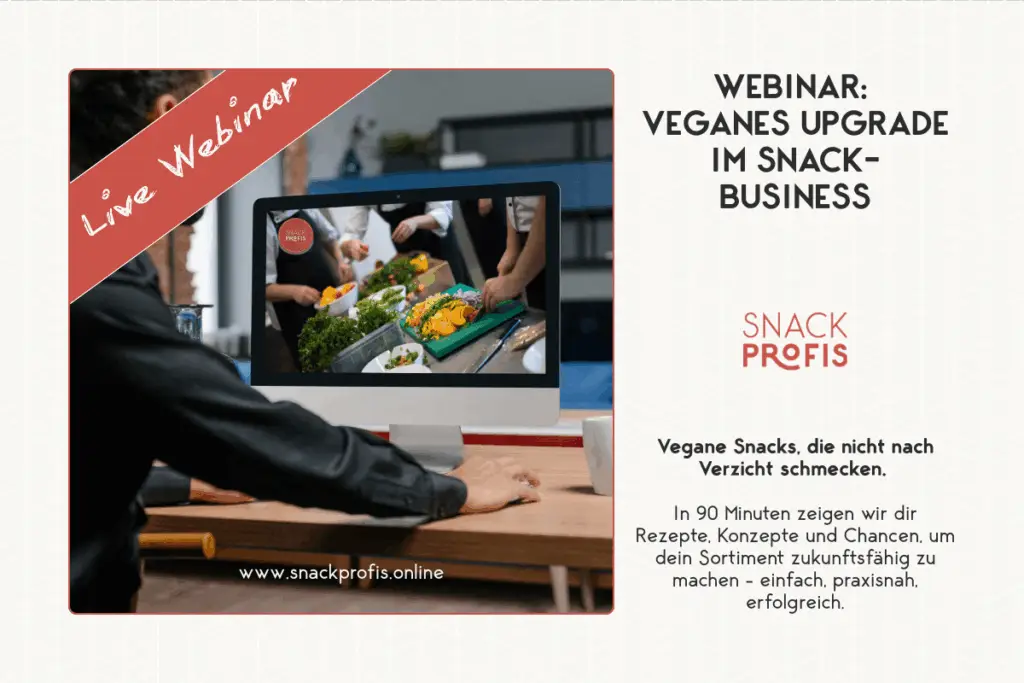 Im 90-Minuten-Live-Webinar zeigt Jenny, wie du vegane Snacks clever kalkulierst und erfolgreich verkaufst – alltagstauglich, kreativ, profitabel.