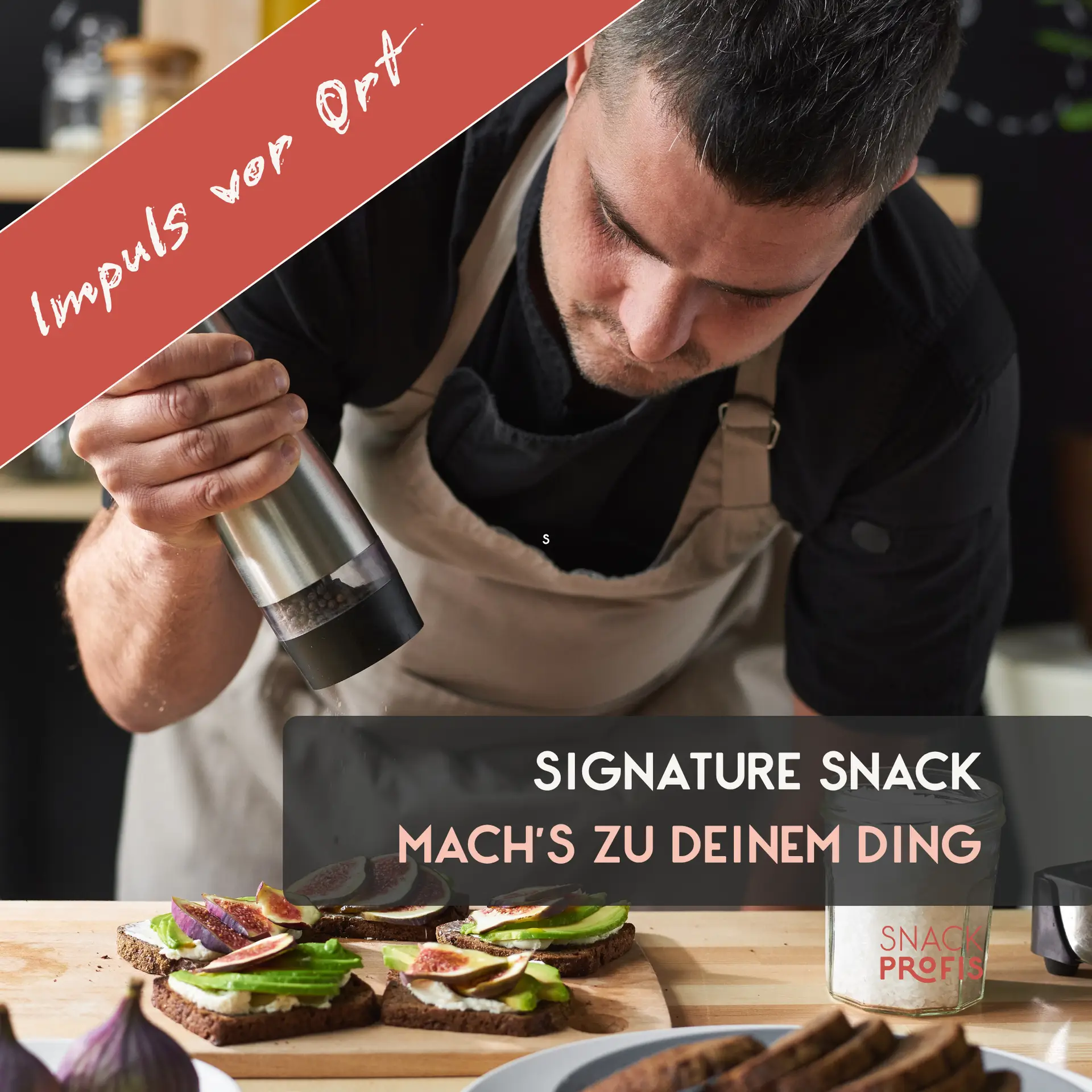 Signature Snack von SNACKPROFIS: Entwickle mit uns dein einzigartiges Snackprodukt. Markenidentität, Sortimentsstrategie & Verkaufsstärke in einem Workshop.